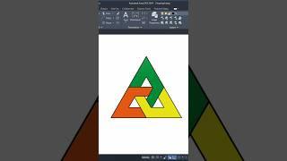 AutoCAD 2D Drawing | AutoCAD 2D practice Drawing #traingle #illusion #autocad #drafting