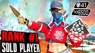 RANK #1 SOLO PLAYER DROPS 41 KILLS & 6500 DAMAGE IN AMAZING TWO GAMES (Apex Legends Gameplay)