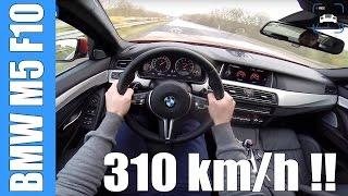 POV BMW M5 F10 310 km/h TOP SPEED AUTOBAHN Acceleration | 575 HP COMPETITION PACK