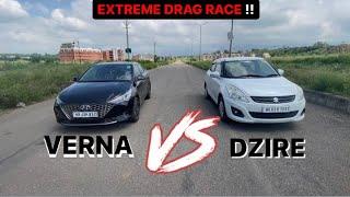 VERNA vs SWIFT DZIRE : DRAG RACE *Diesel* | YASH