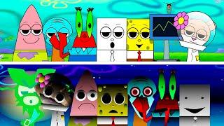 Incredibox Sprunki VS Everyone Is SpongeBob | Horror Vs Normal Versions (All Characters Comparison)