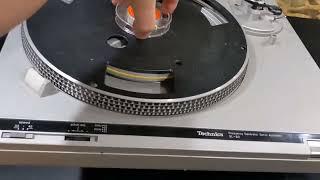 Home made turntable clamp use