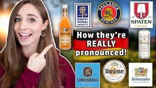 Famous German beer brands pronounced CORRECTLY | Feli from Germany