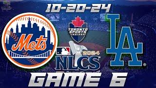 10-20-24 New York Mets vs Los Angeles Dodgers NLCS Game 6 Game Audio | MLB Playoffs Cast & Chat