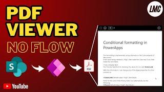 Canvas App: View PDF stored in SharePoint Document Library | No Flow