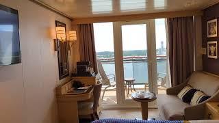 Queen Mary 2 - 12059 Cabin Tour - Britannia Club Class Balcony - Cunard