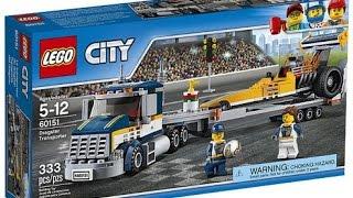 Обзор LEGO City 60151 Грузовик для перевозки драгстера