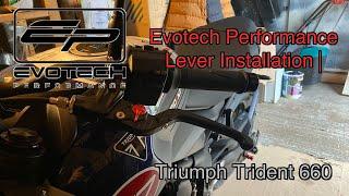 Evotech Performance Folding Levers | Triumph Trident 660 Triple Tribute