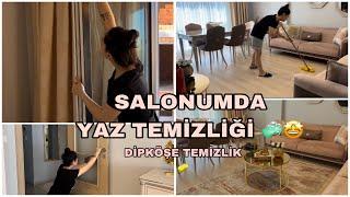 SALON DETAYLI YAZ TEMİZLİĞİ  Dipköşe temizlik  Temizlik Vlog || Cleaning With Me | Mis Gibi Oldu