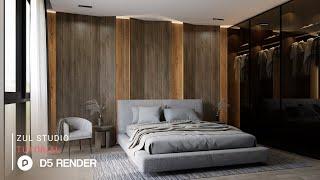 D5 Render realistic interior rendering tutorial | Bedroom 86