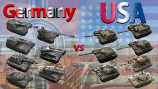 WOT Blitz Germany vs USA || Tier 10 Face Off