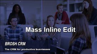 BROSH CRM: inline edit