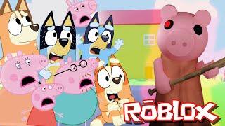 Peppa Pig And Bluey HUNTED by PIGGY in Peppa Pig RP in Roblox