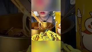 Girl Eating Spicy (ASMR&Mukbang) # 1377