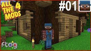 FTOG ATM4 #01 - A Starter Building at Spawn - Minecraft 1.14.4 Let's Play