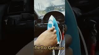Ghetto Genius Makes a Steering wheel out of a iron  #steeringwheel #iron
