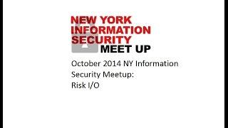 October 2014 NY Information Security Meetup: Michael Roytman, Data Scientist, Risk I/O