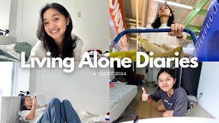 living alone diaries🪞: arranging my condo + groceries