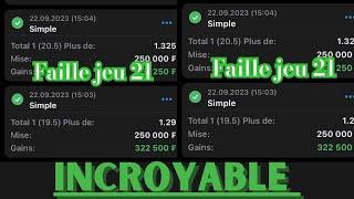 #1xbet Comment gagner 140 000f  avec 30000f en Live sur 1xbet grace au Jeu 21 Incroyable faille