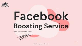 Facebook Boosting Service : Negic Edge : Technegic : 4K