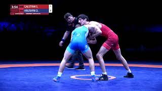 1/2 GR - 63 kg: S. GALSTYAN (ARM) v. O. HRUSHYN (UKR)