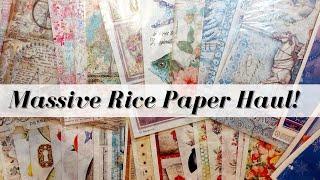 HUGE Rice Paper Haul! Stamperia, Ciao Bella and Pink Ink Designs Rice Papers- Ready To Art Journal!