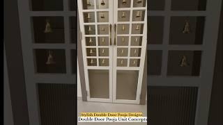 Pooja unit interior designs 2024 lStylish Double Door Pooja Designs