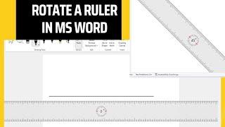 How to Rotate Ruler in MS Word | Move, Control, Rotate a Ruler in MS Word 365 | Draw In MS Word