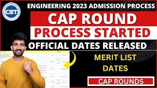 Engineering Cap Round Process Started 2023 | MHT-CET Engineering Cap Round Dates Released