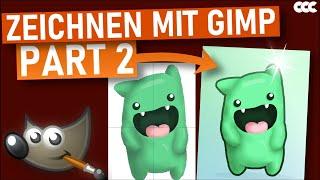 Zeichnen in GIMP Part 2 - Schatten & Highlights I Tutorial Deutsch