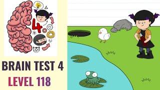  Brain Test 4 Level 118 | That frog wants to fly | Walkthrough