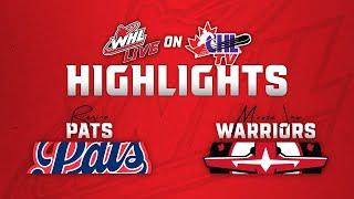 Regina Pats at Moose Jaw Warriors 1/10 | WHL Highlights 2024-25