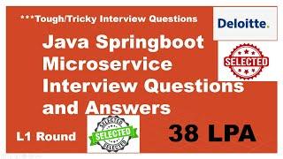 Core Java, Java 8, Spring Boot, Microservice, Docker Real Interview Questions | Deloitte #deloitte