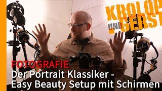 Der Portrait Klassiker - Easy Beauty Setup mit Schirmen  Krolop&Gerst