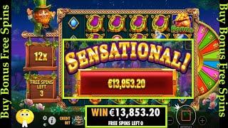 GROS GAIN GAGNANT DE 13.800€  avec Mr CLOVER  au BUY BONUS  Slot WHEEL'O'GOLD