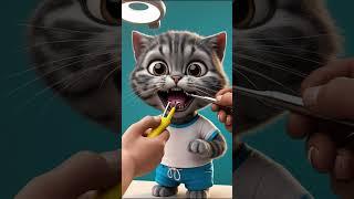 Cute cat check up at dental | Cute cat story #cat #iacat #cutecatstory