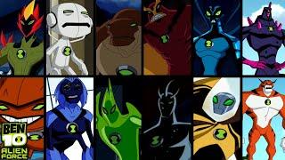 EVERY NEW ALIEN TRANSFORMATIONS IN ALIEN FORCE | BEN 10