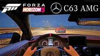 800HP Mercedes c63 CUTTING UP TRAFFIC | Forza Horizon 5 | Cockpit view