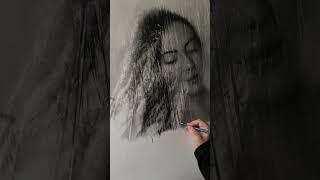 BEHIND THE VEIL- HYPERREALISTIC DRAWING  #art #hyperrealism #drawing