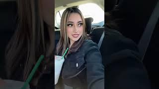 Sipping Pink Oat Drink with Vanilla Sweet Cold Foam