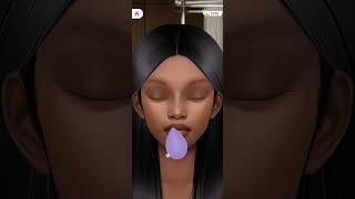 black girls hairstyle and makeup 3Dgame#fashion#makeupstudio#makeup #skincare