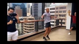 David Goggins 45 minute rooftop workout