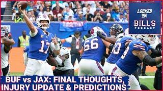 Buffalo Bills vs Jacksonville Jaguars: Final Thoughts, Injuries & Game Predictions for Monday Night