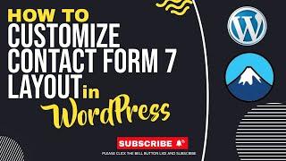 How to Customize Contact form 7 in WordPress Elementor Tutorial