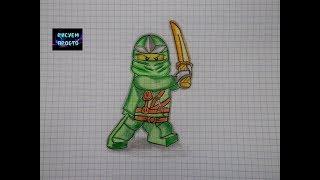 Как нарисовать ЛЛОЙДА из ЛЕГО НИНДЗЯ ГО/232/How to draw LLOYD out of LEGO NINJA GO