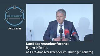 Zu Gast in der Landespressekonferenz: Björn Höcke, AfD-Fraktionsvorsitzender im Thüringer Landtag