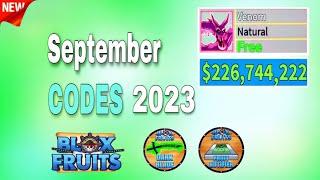 NEW BLOX FRUITS CODES (SEPTEMBER 2023) - BLOX FRUITS CODES 2023 - ROBLOX BLOX FRUITS CODES