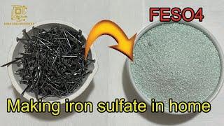 How to make iron sulfate (FESO4) in Home.For Gold dropping .Gold Recovery.