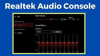 Download and Install Realtek audio console in windows 10