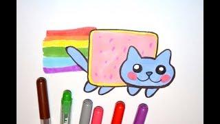 How to draw Nyan Cat. Как рисовать НЯН КЭТ